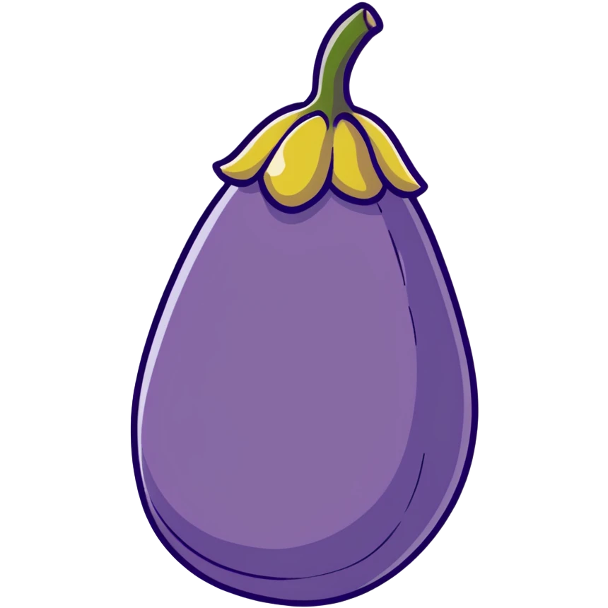 eggplant with veins emoji