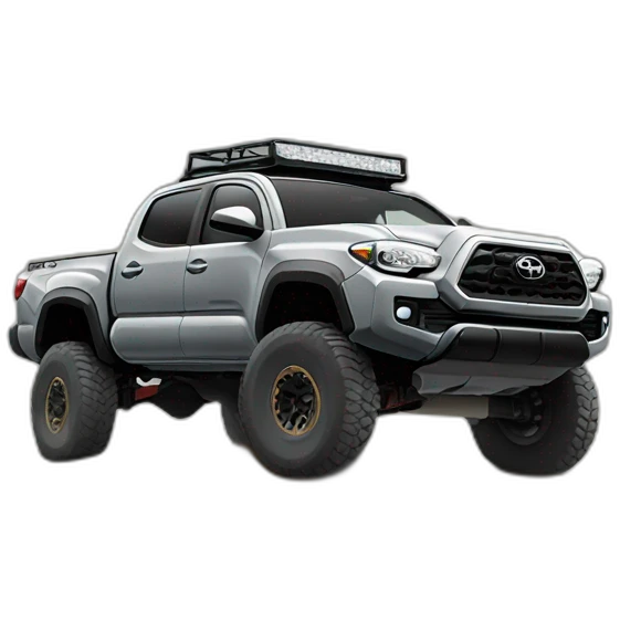 Lifted Grey Off-road Toyota Tacoma emoji