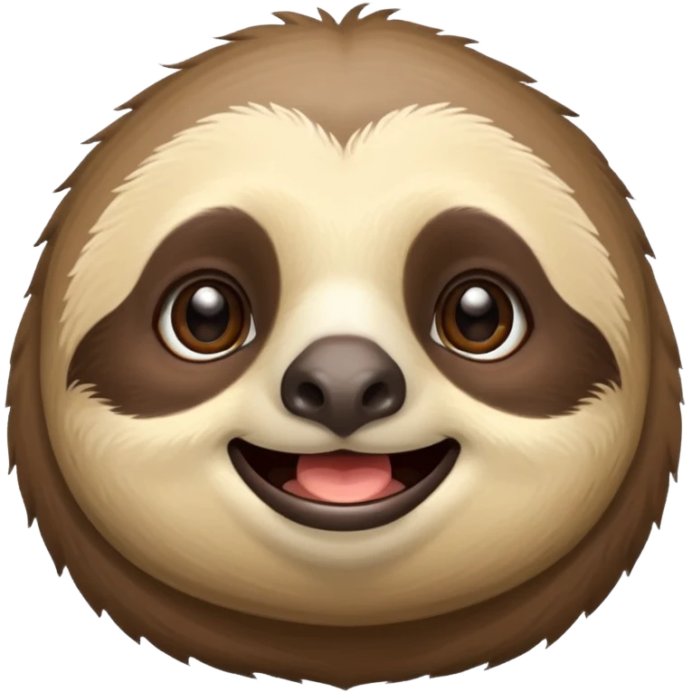 Perezoso que tenga dos  estrellas en los ojos  y este sonriendo  tipo bimoji de iPhone pero de perezosos  emoji