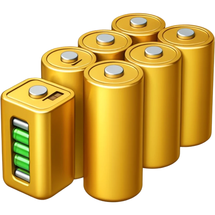 a battery emoij, with the outline of a battery, but on the inside instead of a charging level containing vertically stacked coins emoji