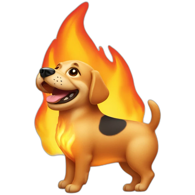 Dog-on-fire-smiling emoji