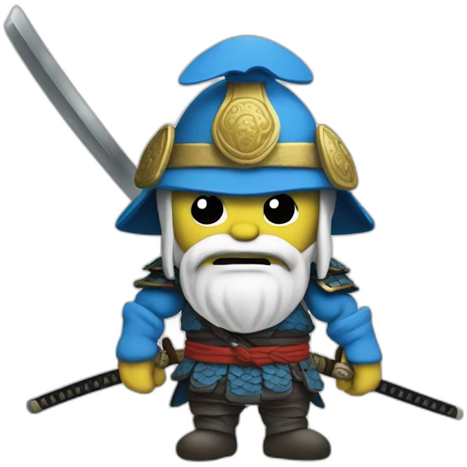 Samurai Smurf emoji