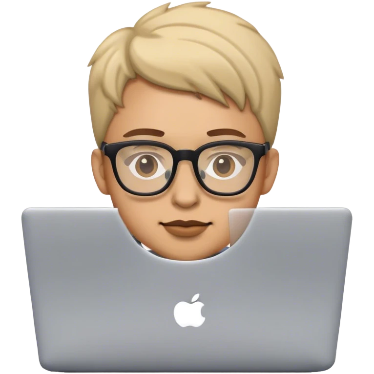 An emoji of a person with a laptop wearing glasses emoji