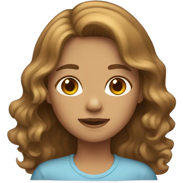 wavy light brown hair girl emoji