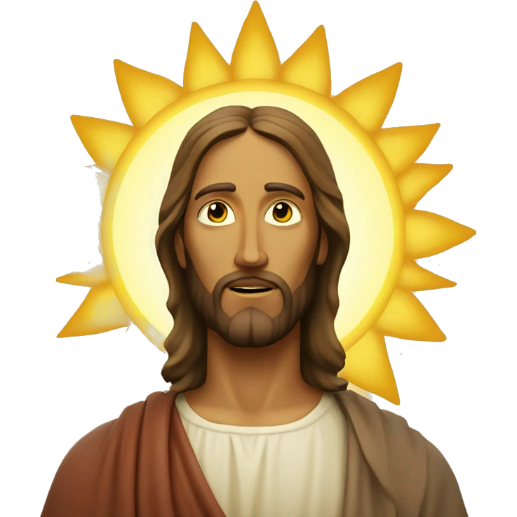 jesus wth a sun emoji