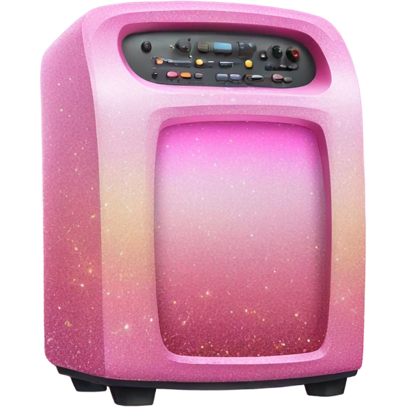 Pink ombre karaoke machine with glitter  emoji
