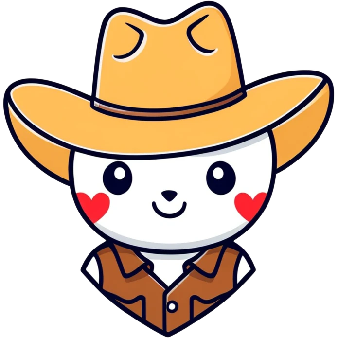 Heart with cowboy hat emoji