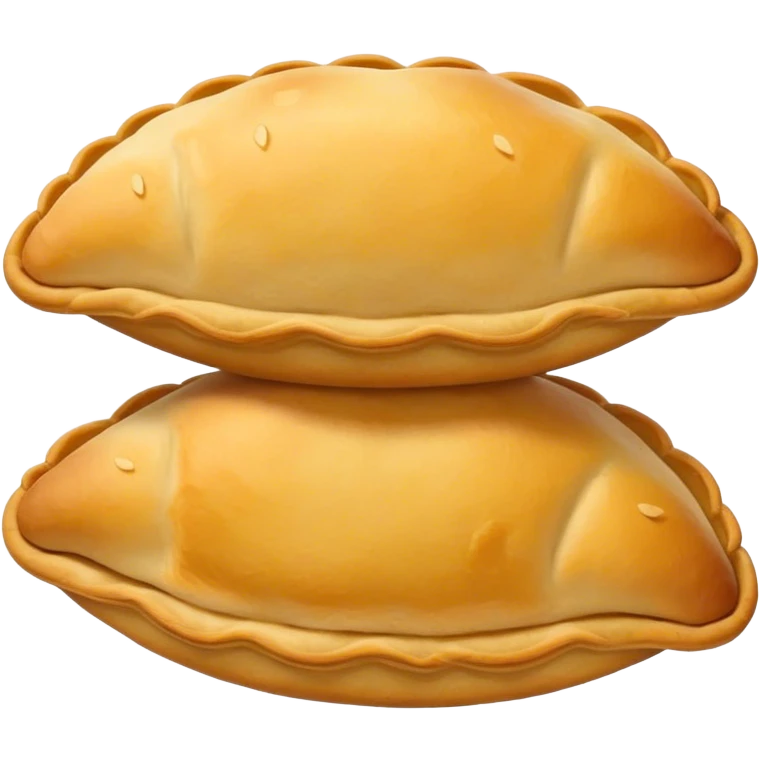 Empanadas Cinematic Realistic Empanadas Dish Emoji, depicted as crispy, golden empanadas made with cornmeal and filled with savory ingredients, rendered with rich textures and vibrant, appetizing lighting. emoji