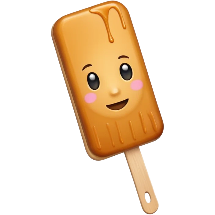 caramel on a popsicle stick emoji