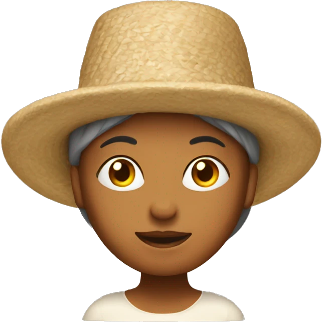 Woman with thimble as a hat on the head emoji