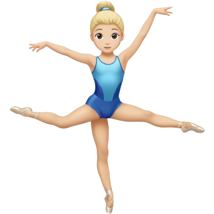  dancer-gymnast with blonde hair (kids) emoji