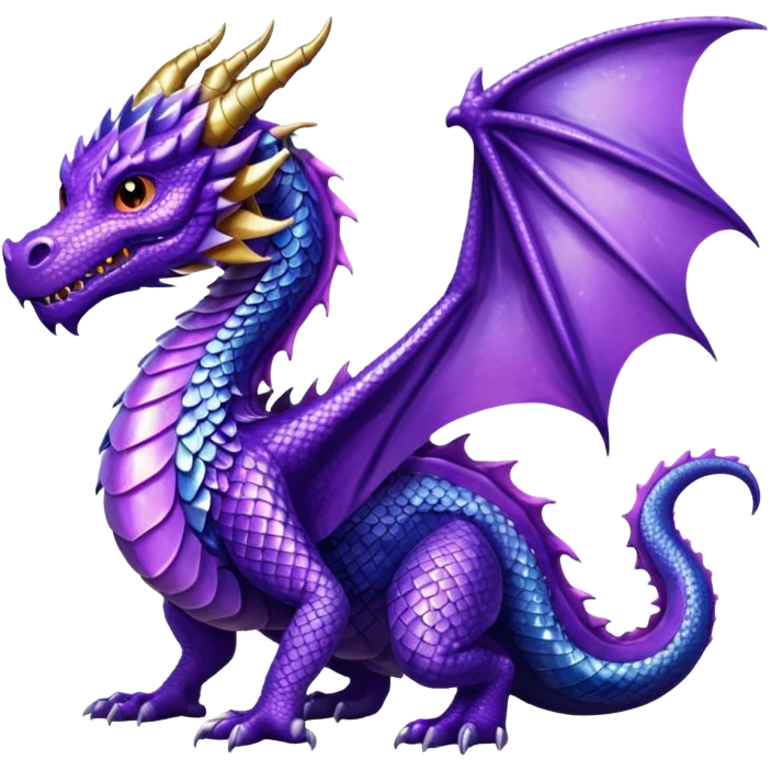 glitter purple dragon emoji