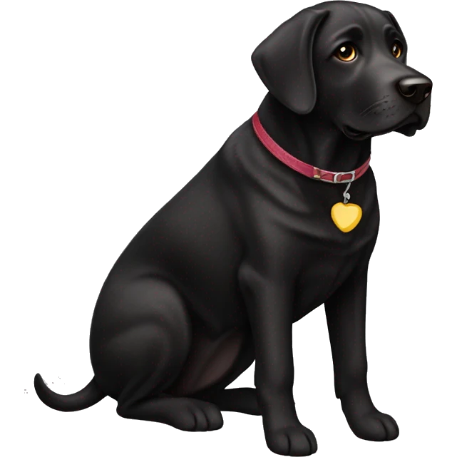 Brindle black lab dog emoji