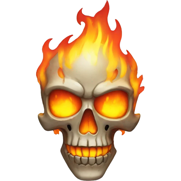 Fire skull emoji