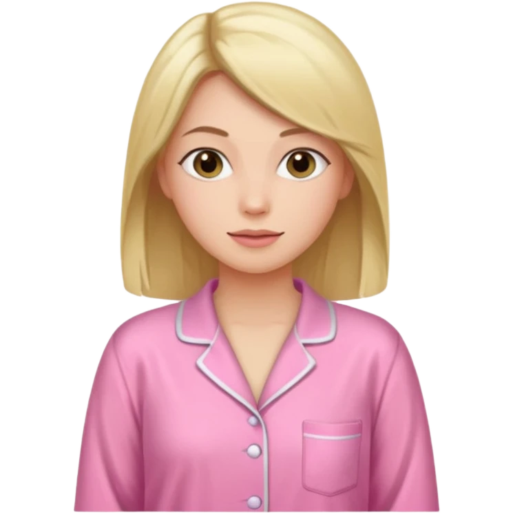 Make a women woth straight hair using pj pink emoji