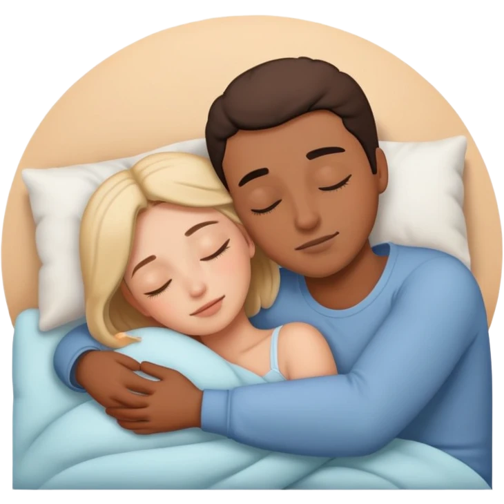 Sleeping romance couple emoji