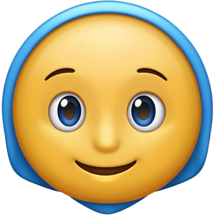 Un emojin de concha de vieira azul  emoji