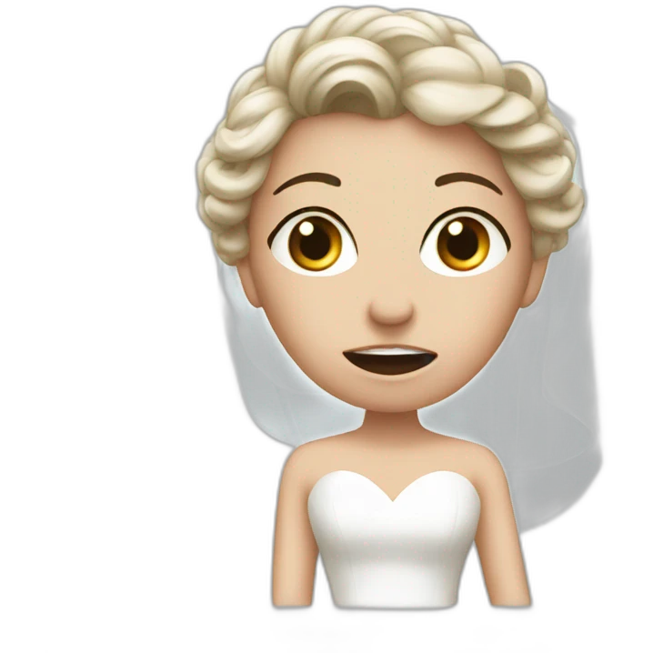 Someone threatening the bride emoji