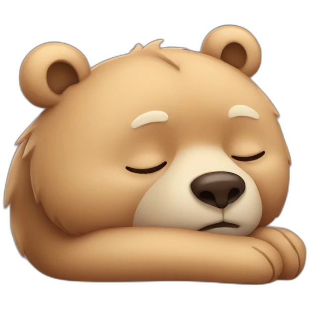 bear sleeping emoji