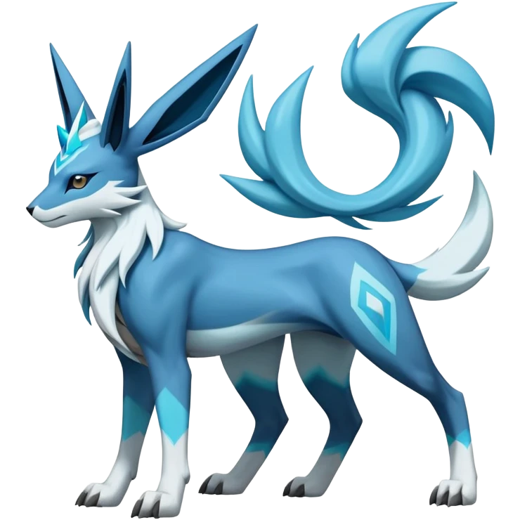  Edgy cool epic Cobalion-Suicune-Glaceon-fakemon (full body) emoji