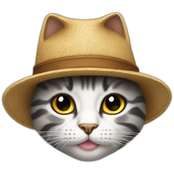 Cat wear a hat emoji