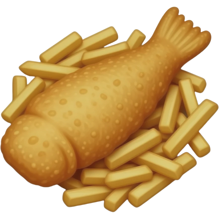 fish and chips on plate emoji