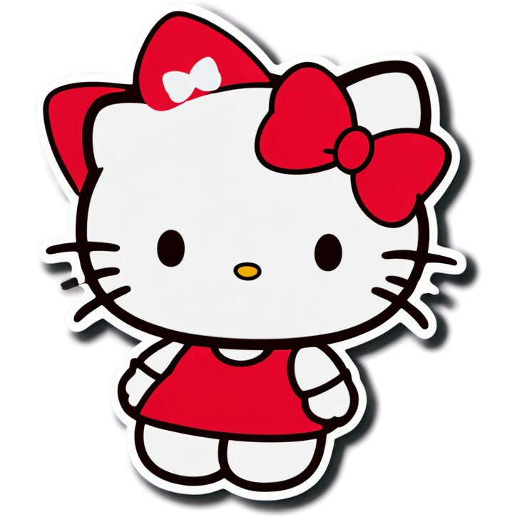 hello kitty with hat emoji
