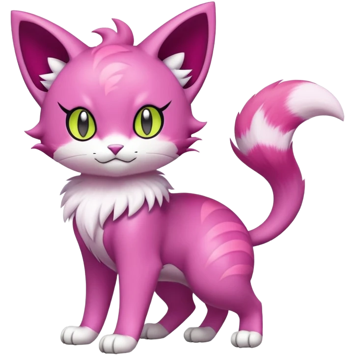 Liepard-Skitty-Delcatty-Pokémon-Fakémon-hybrid-creature (full body) emoji