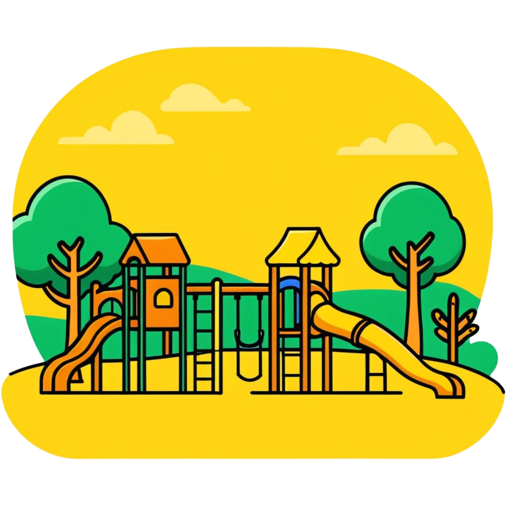 children's playground with jungle gym emoji