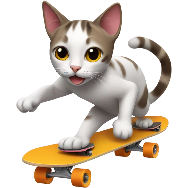 cat skateboarding emoji