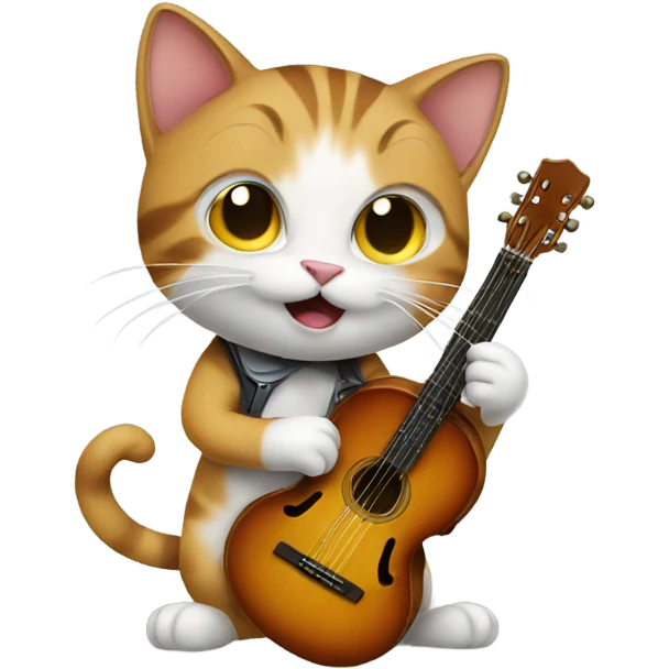 cat playing music emoji