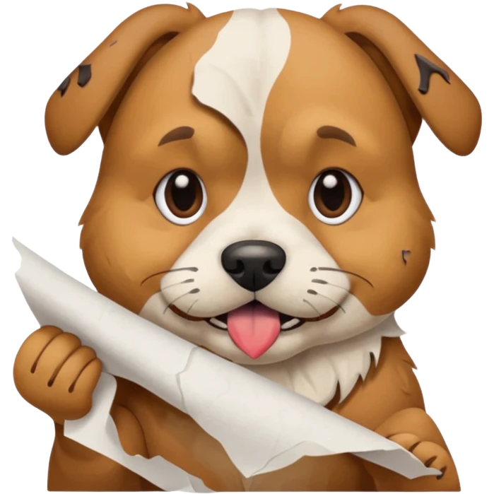 Dog eat homework emoji