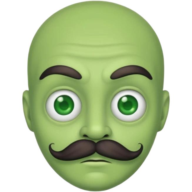 alien with mustache emoji