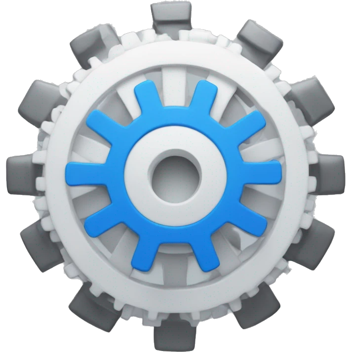 Create an emoji for the company AXIO. The emoji should have the company name "AXIO" in bold, modern letters, with a blue and white color scheme. Include a gear symbol to represent technology and innovation.
 emoji