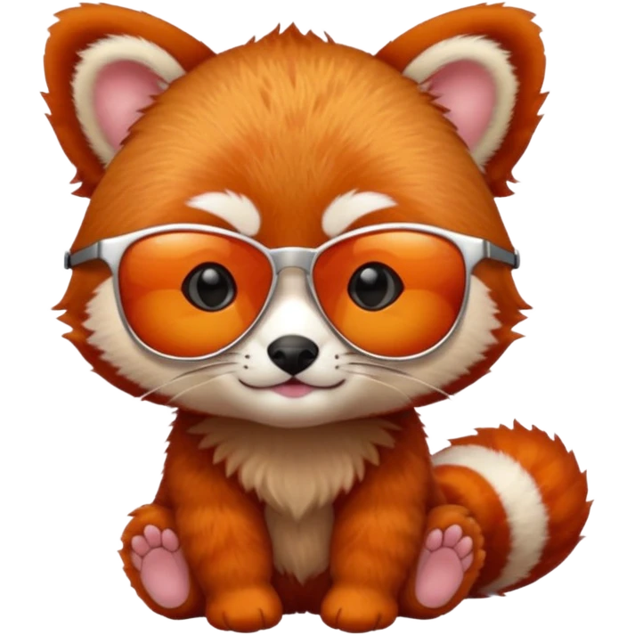 baby Red panda wearing sun glasses emoji