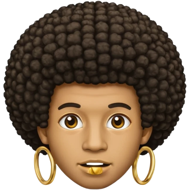 Black seventeen man  with a afro haircut and grille in his teeths emoji