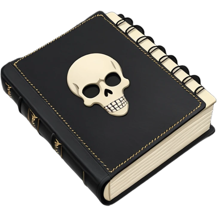 A black notebook named "Death Note" emoji