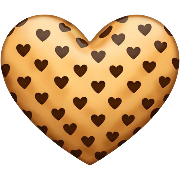 Cheetah print heart emoji
