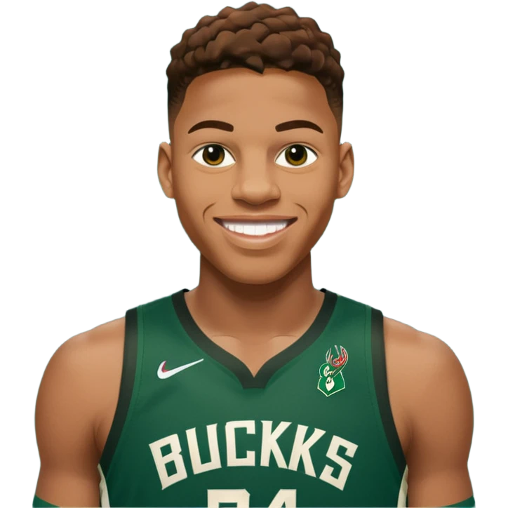 giannis smiling Milwaukee number 34 emoji