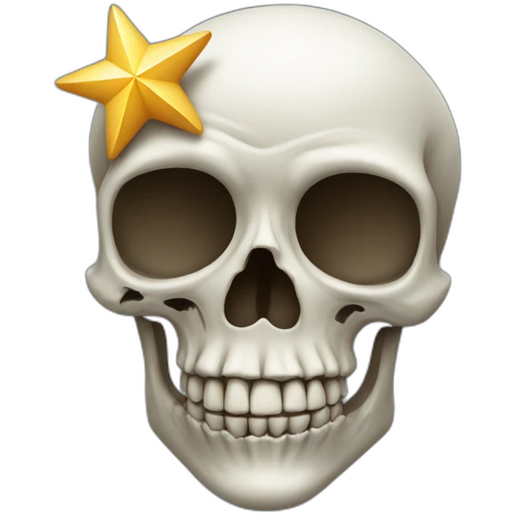 Skull with star emoji