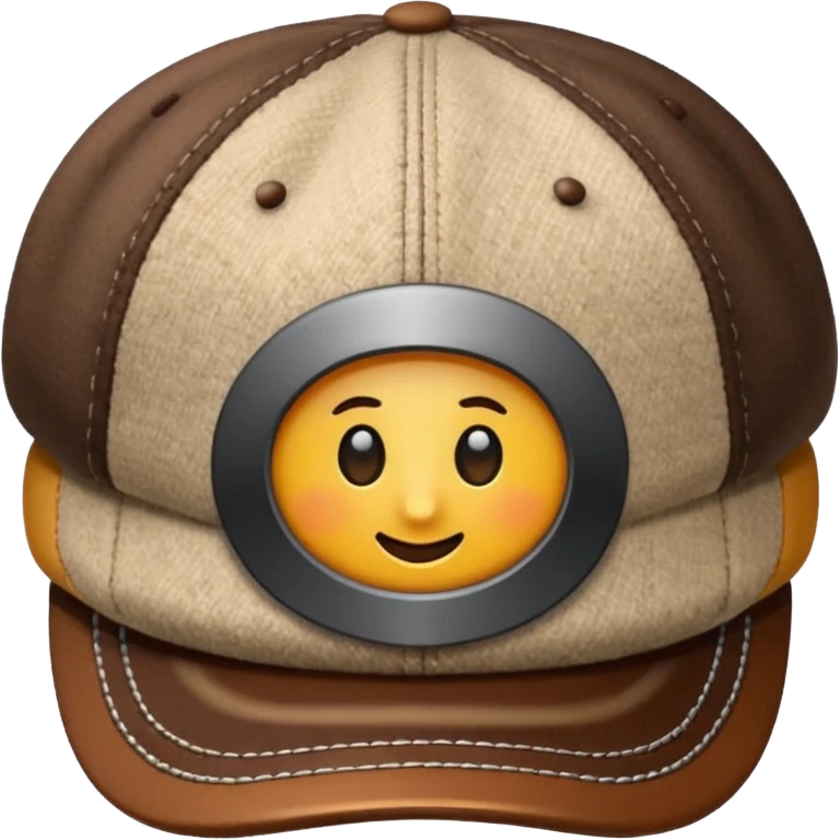 brown cap hat emoji