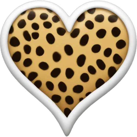 Cheetah print heart  emoji