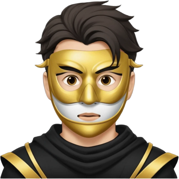 Make emoji of man attractive who wear mask  and sigma mal emoji