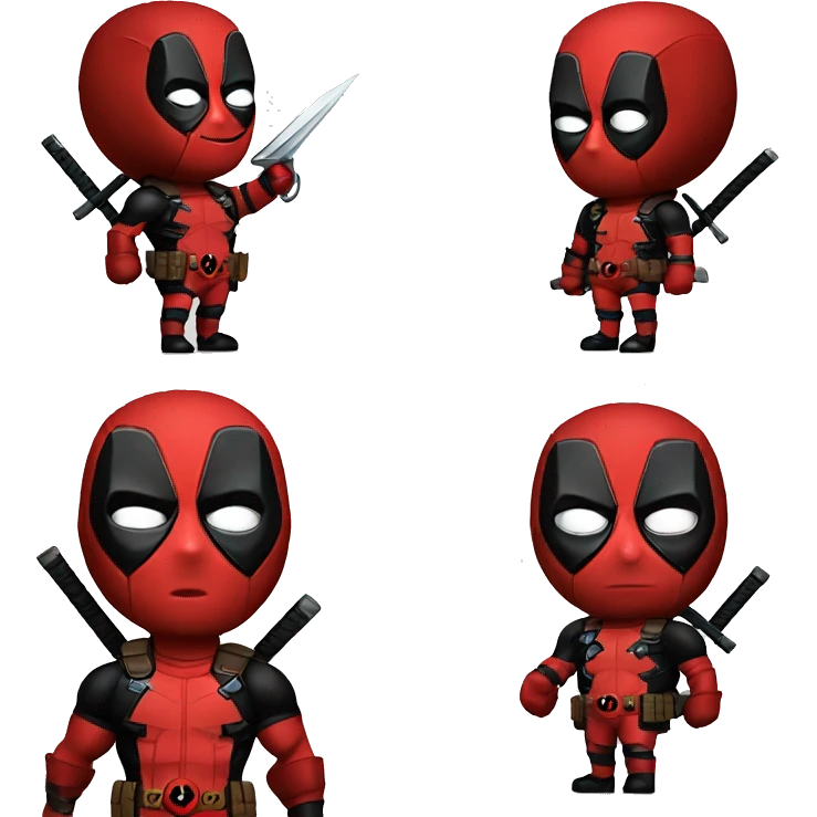 Deadpool with thunder thighs emoji
