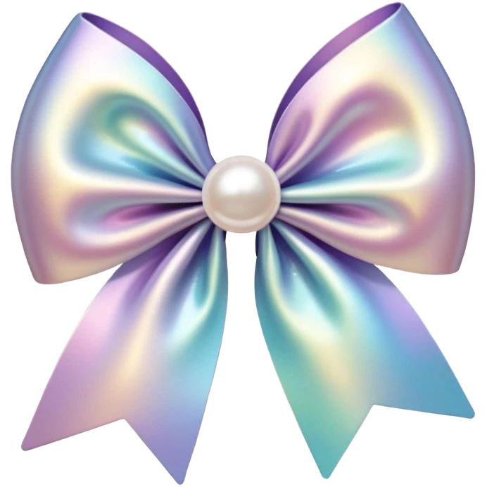 Pearl bow hair clip  emoji