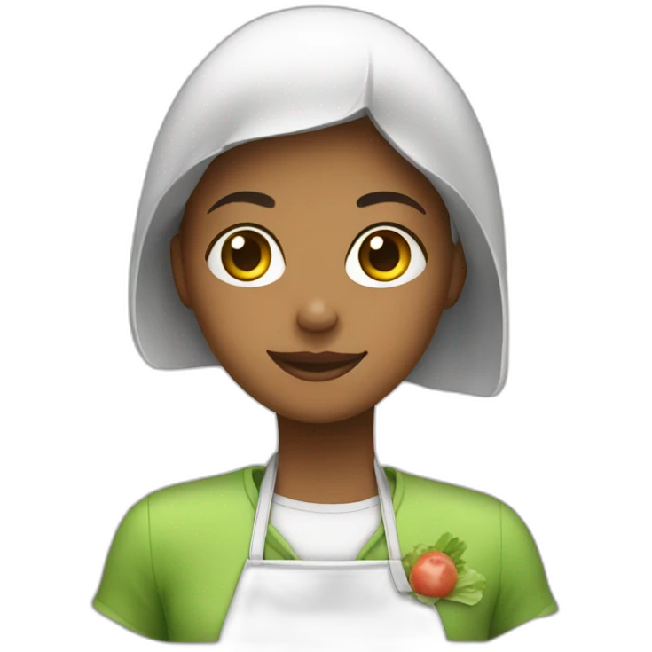 Fille avec salade emoji
