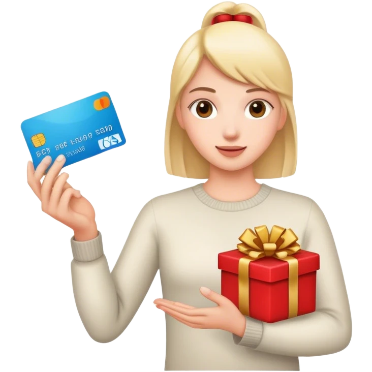 Giving card  emoji