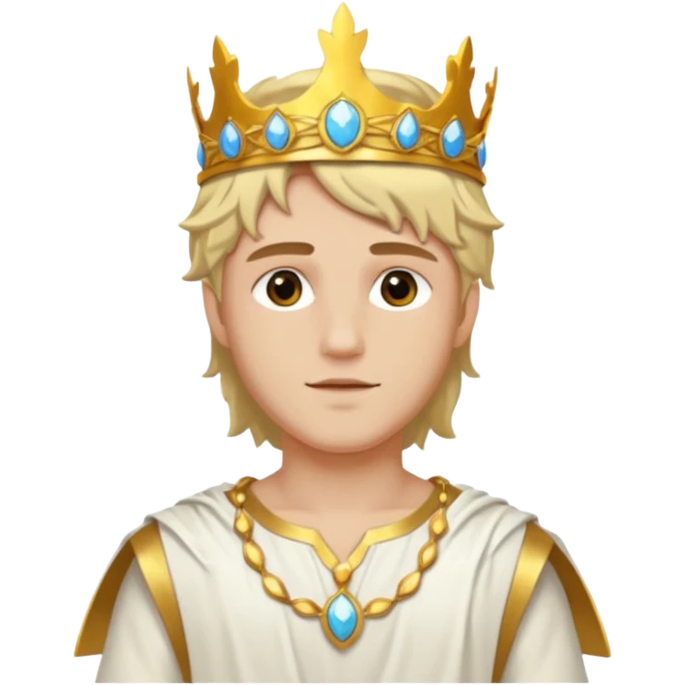 Sun Prince – sun circlet + white tunic,Golden Princes. emoji