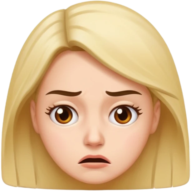 Annoyed confused and weirided out woman huhhh? emoji