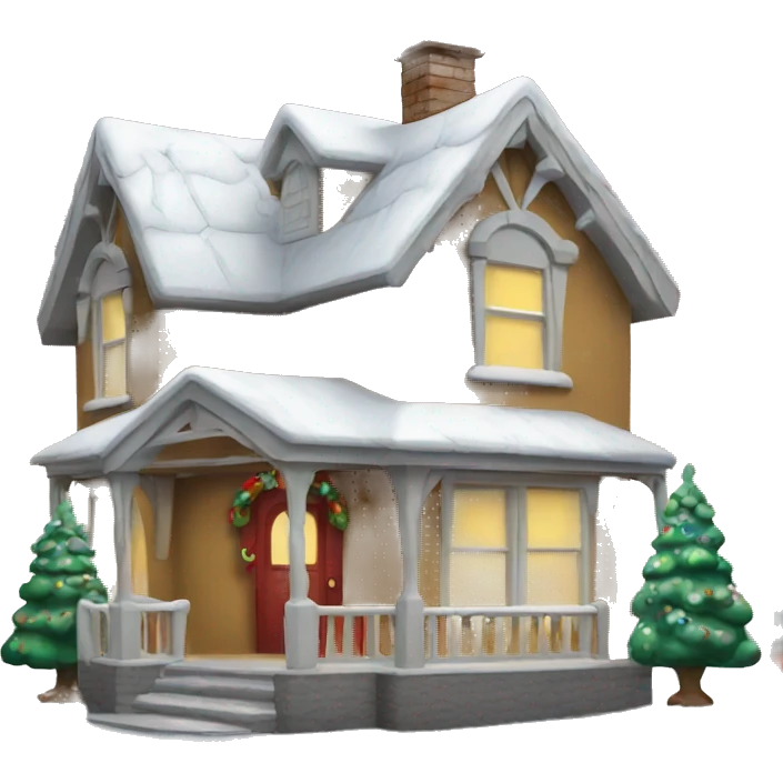 Christmas house emoji